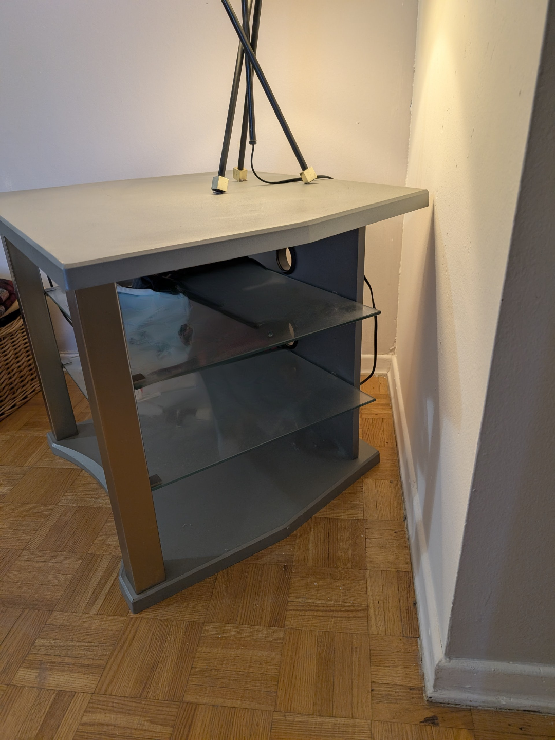 Grey and Silver Entertainment Stand - photo 2