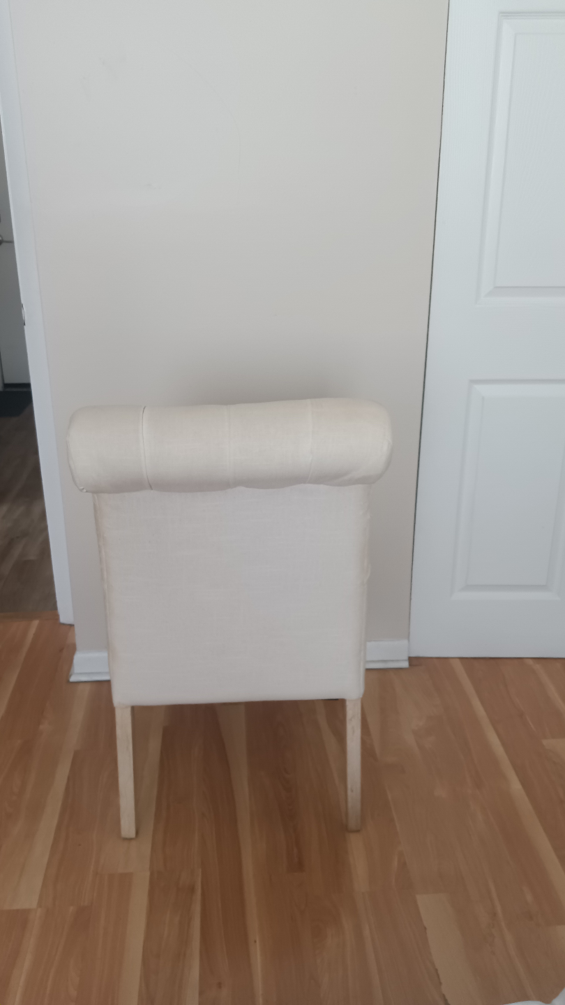 Off-White Upholstered Accent Chair - photo 3