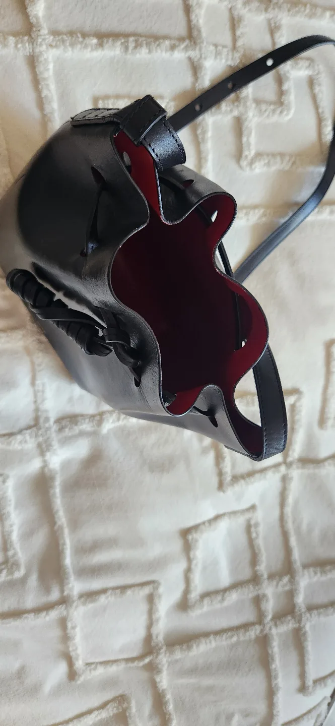 Mansur Gavriel Mini Bucket Bag - Black Leather image indicator(6)