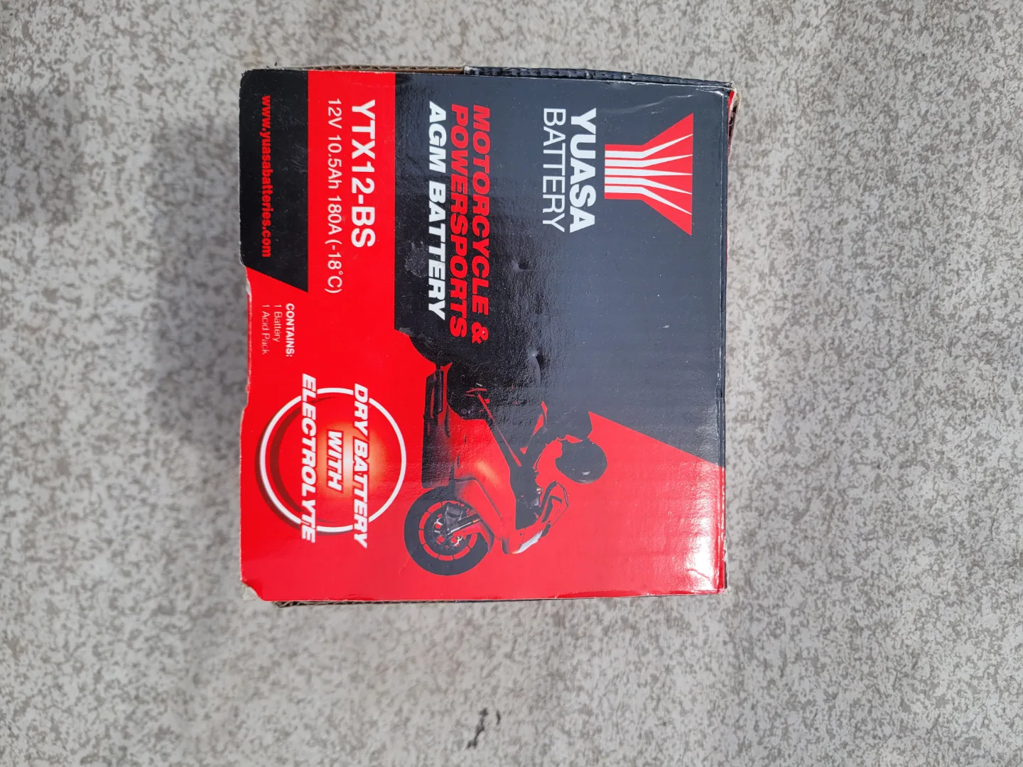 Yuasa YTX12-BS Motorcycle Battery image indicator(2)