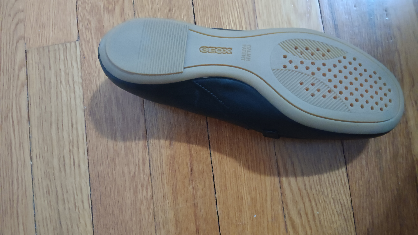 Women's Black Leather Loafers with Gold Accent