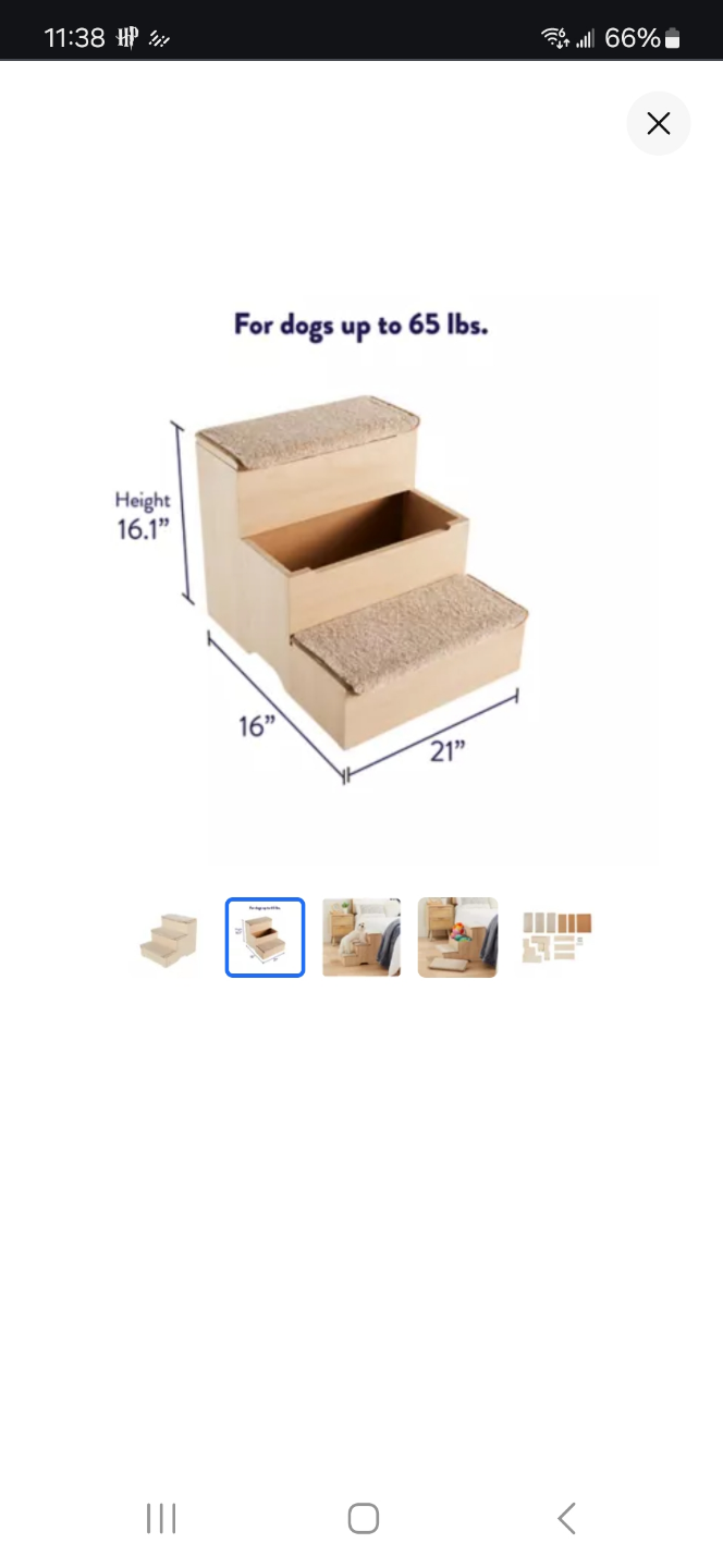 Pet Steps - Three-Step Pet Stairs for Dogs and Cats - photo 3