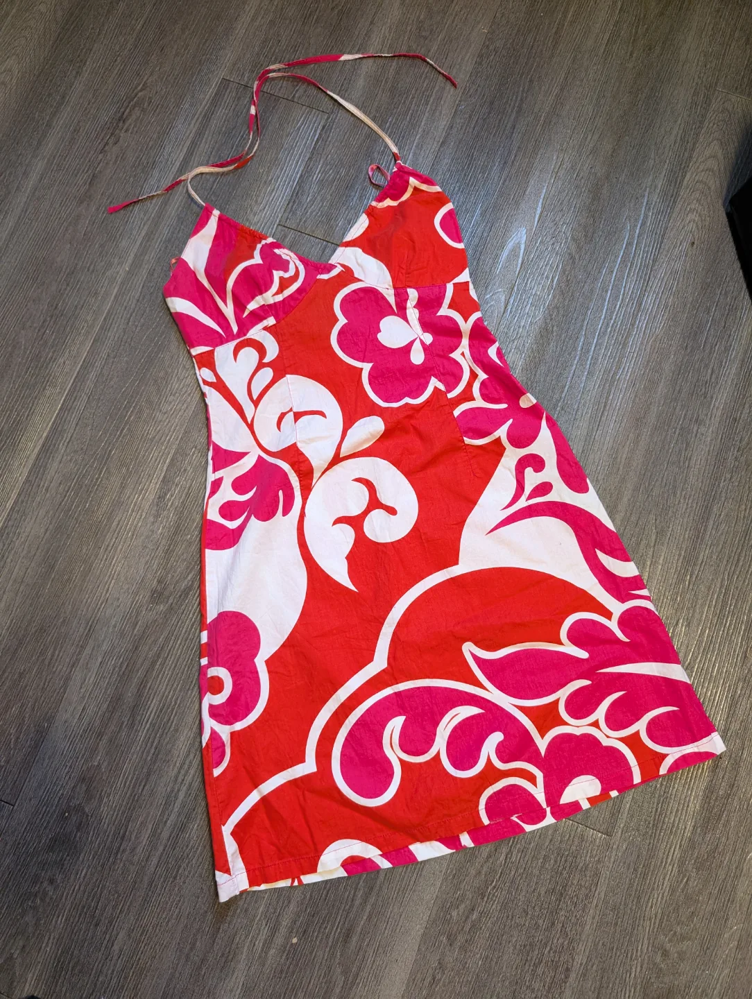 H&M Red and White Floral Sundress thumbnail