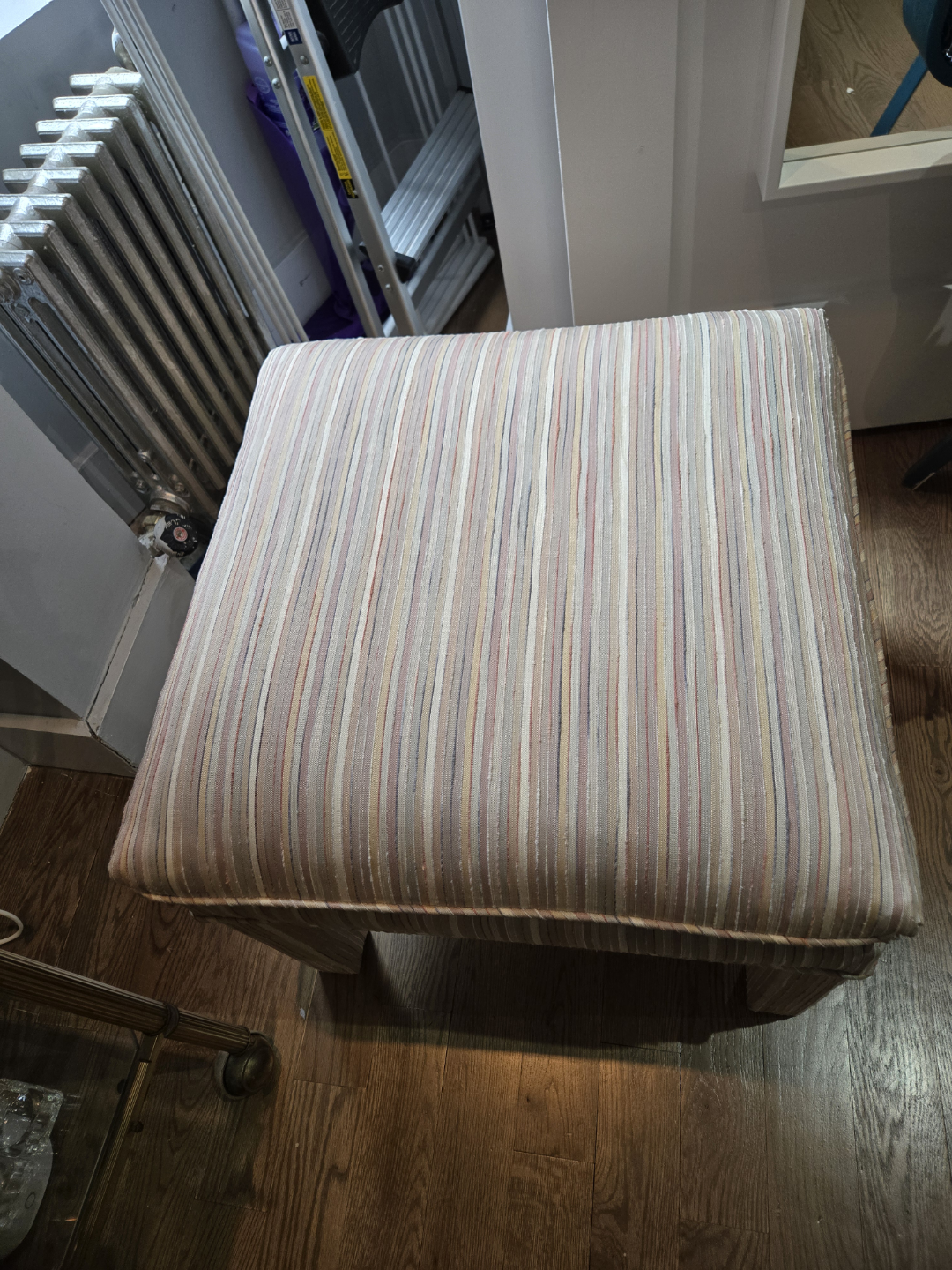 Mid-Century Modern Upholstered Ottoman - photo 3