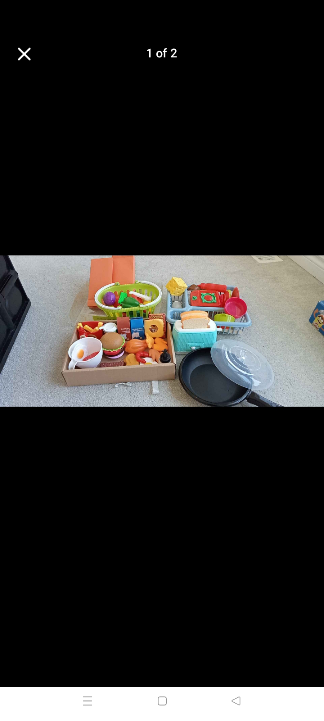 Play Food Set and Kitchen Utensils