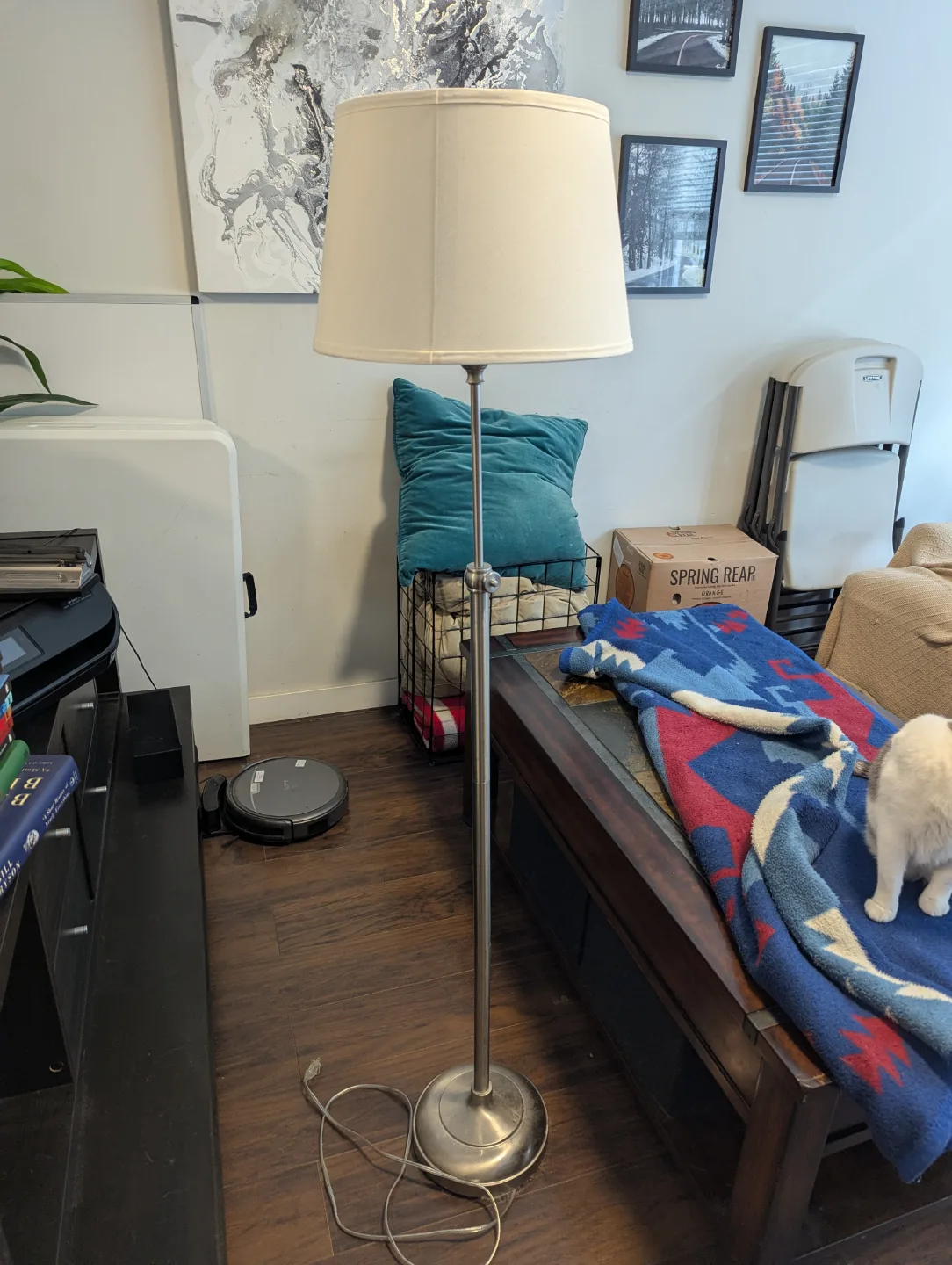 Pair of Floor Lamps with Off-White Shade image indicator(2)