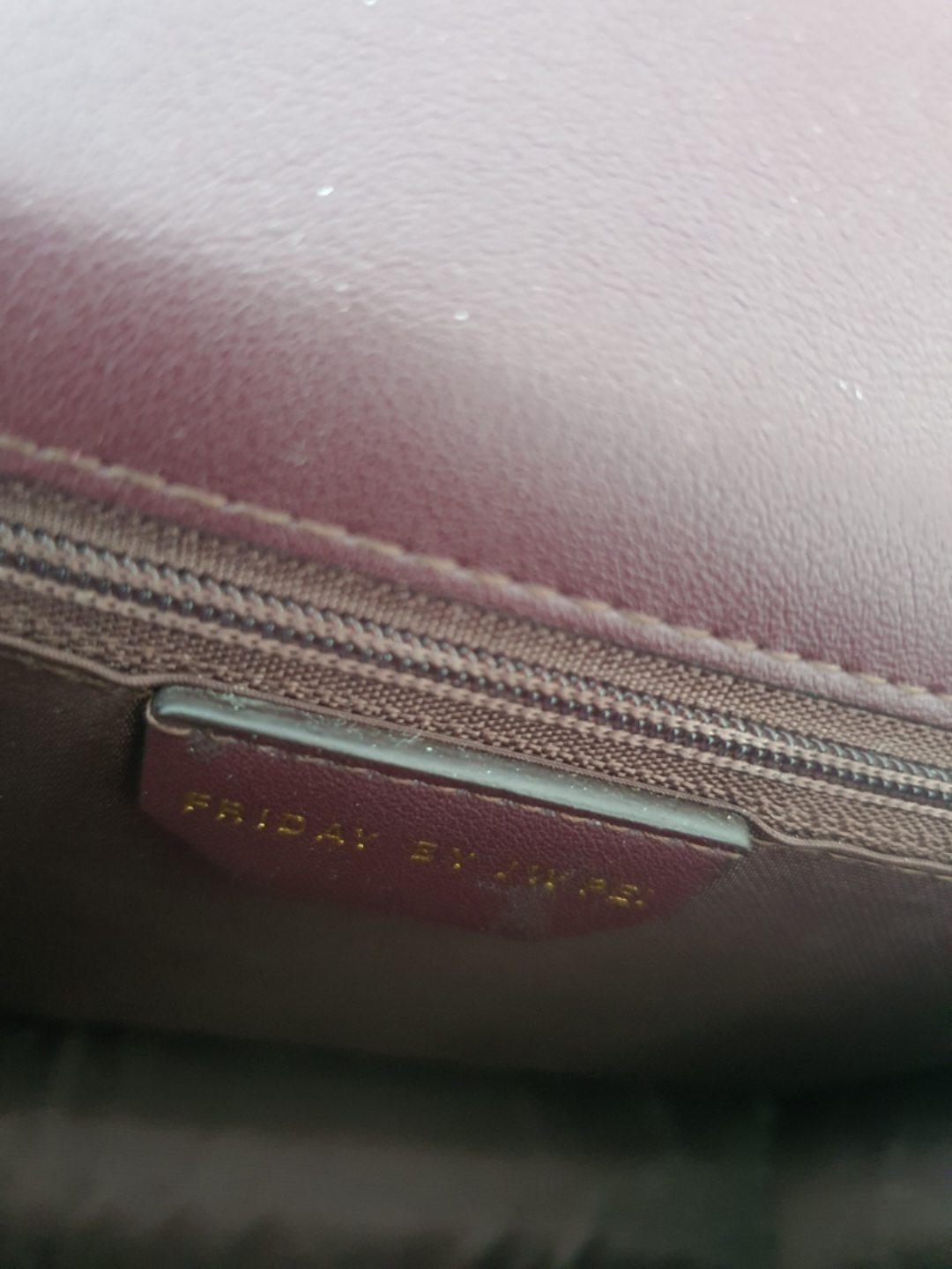 JW PEI Friday Croc-Embossed Leather Crossbody Bag - Burgundy - photo 4