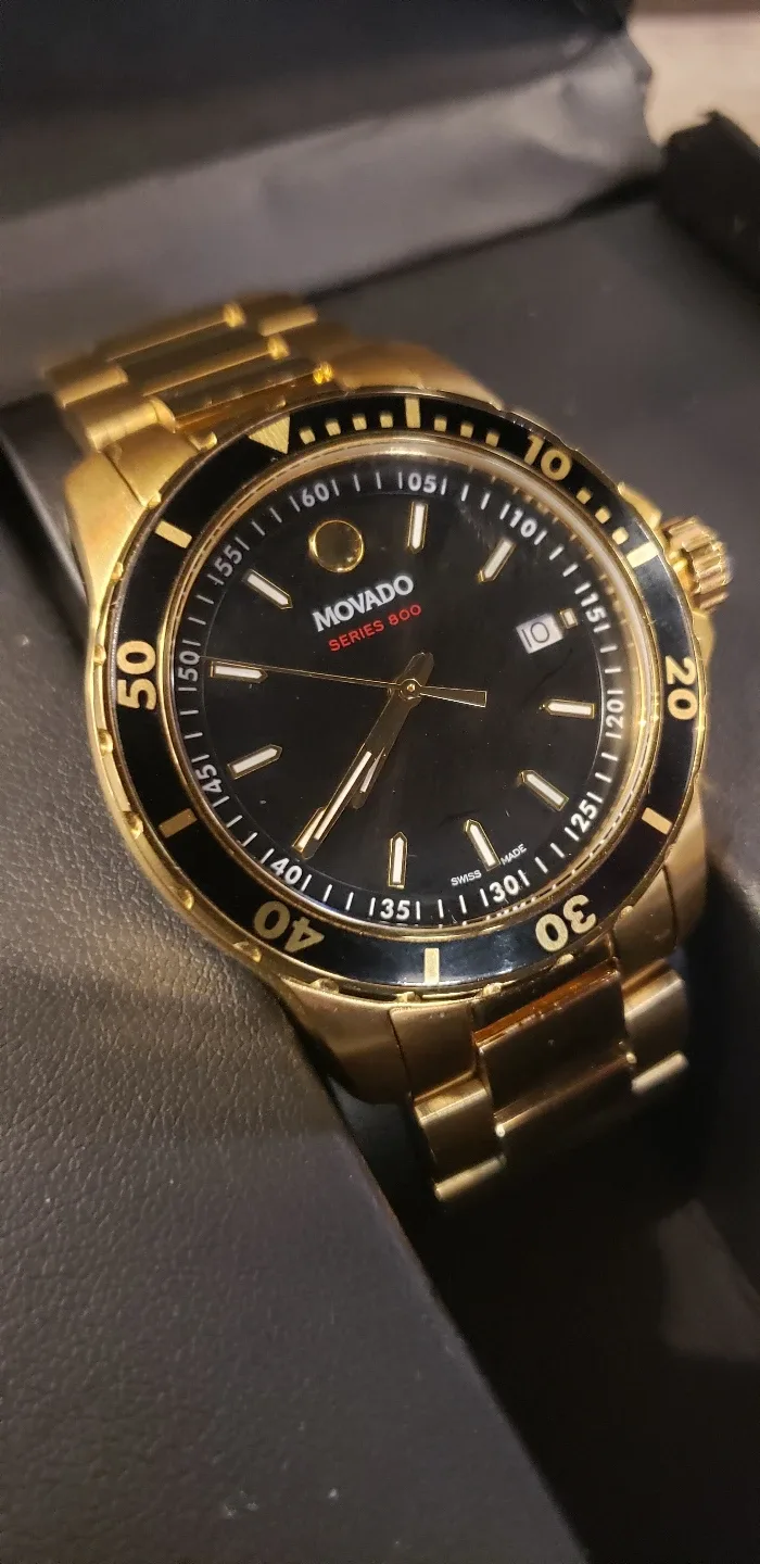 Movado Series 800 Gold Watch PVD thumbnail