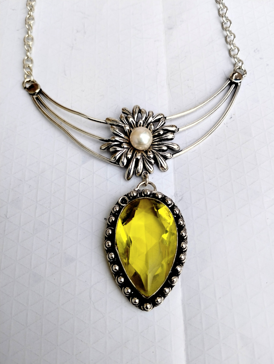 Elegant Yellow Citrine Statement Necklace - photo 2