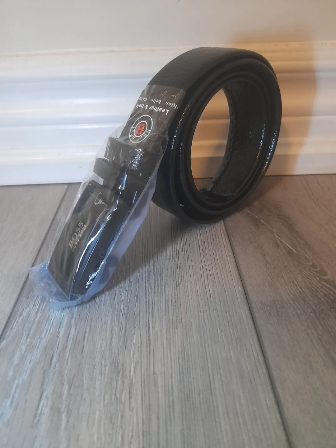 Men's Belt, Black/green, Automatic Buckle image indicator(8)