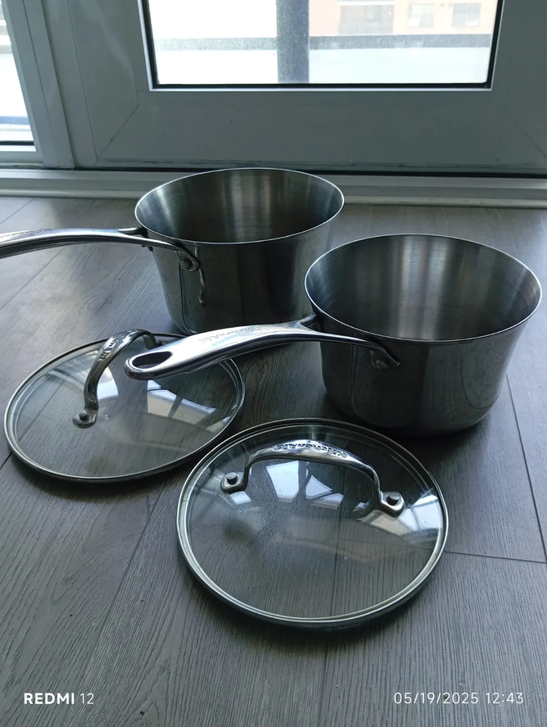 KitchenAid Stainless Steel Saucepans with Lids - Set of Two image indicator(2)