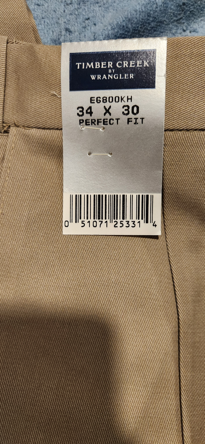 Men's Wrangler Timber Creek Pleated Dress Pants - Size 34x30