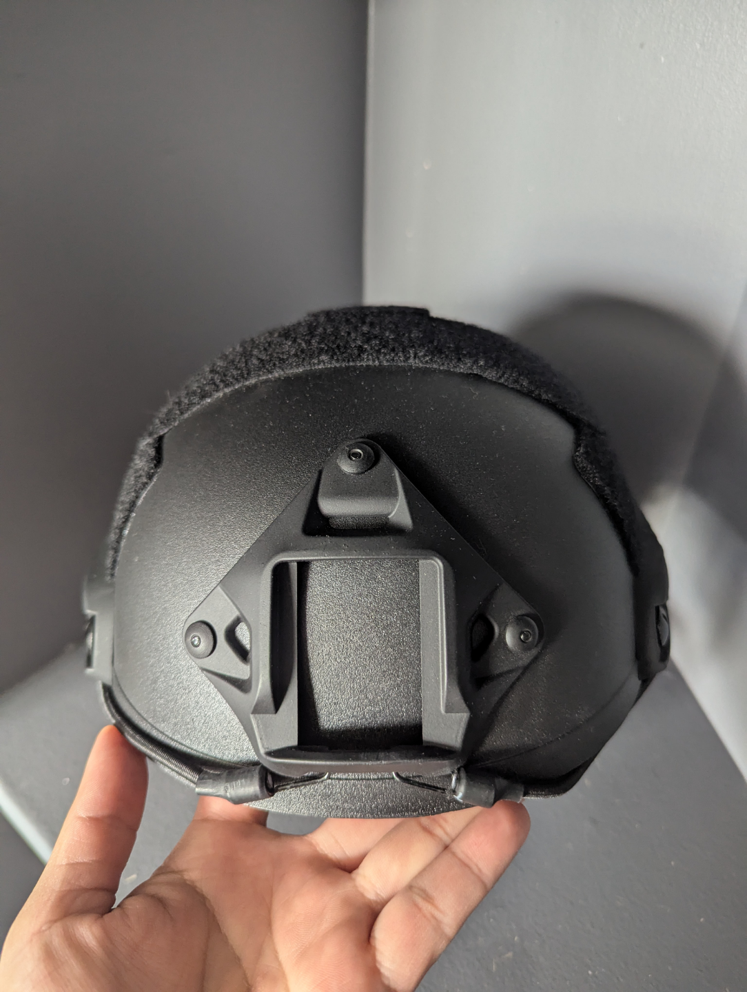 Black Tactical Helmet with Padding