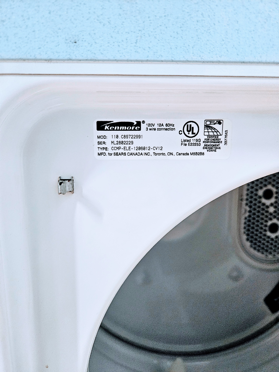 Kenmore 120V Dryer - Will Deliver - photo 3