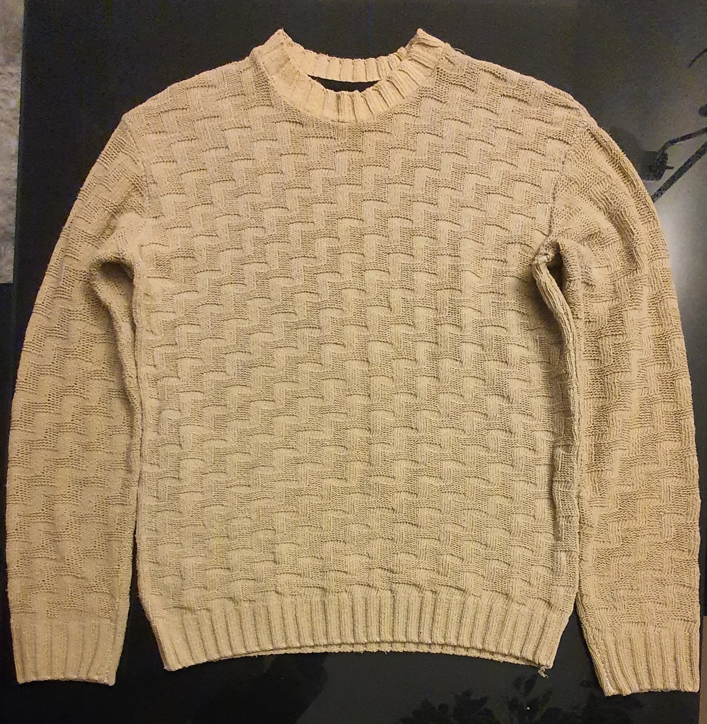 Men's Beige Knit Sweater thumbnail