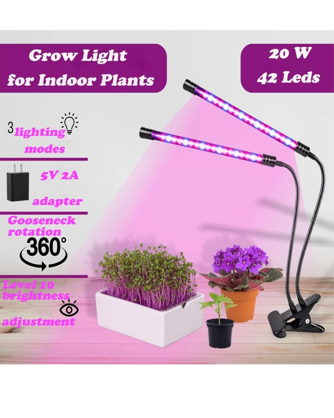 LED Plant Light with Clip - photo 5