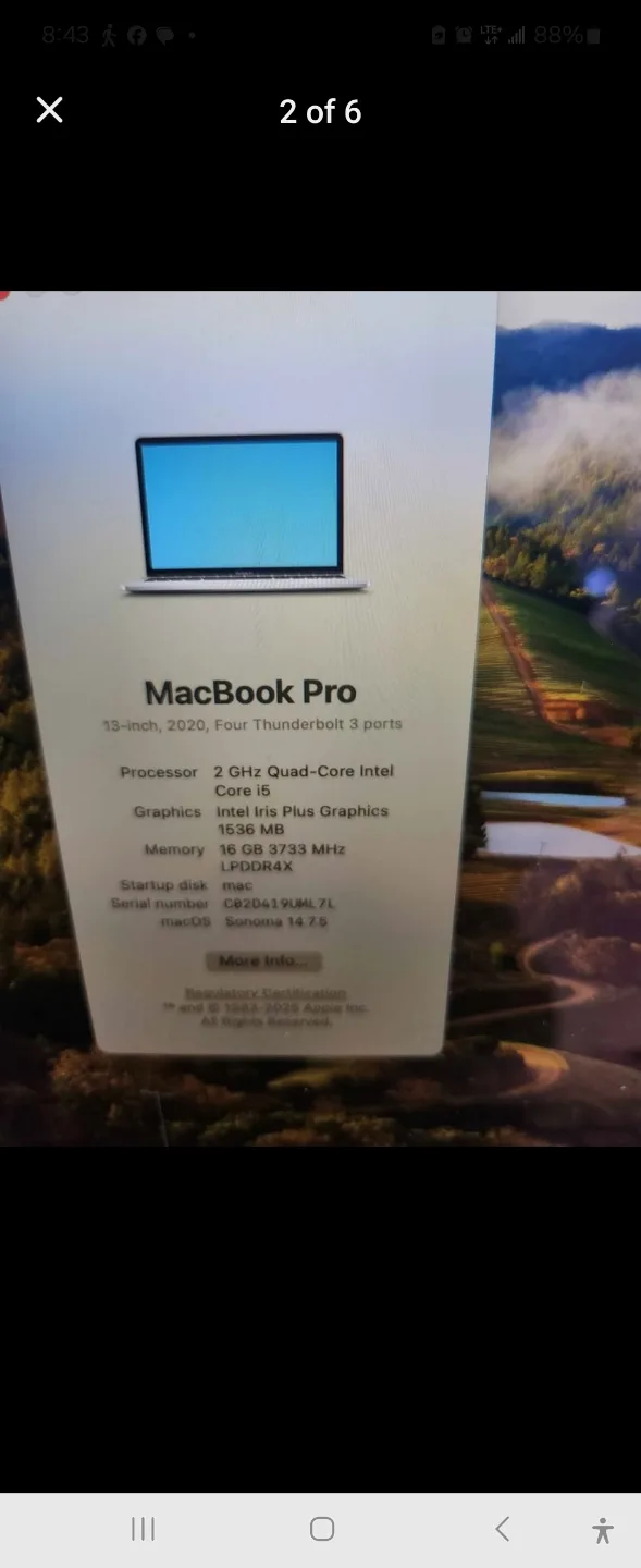 MacBook Pro 13-inch, 2 GHz Quad Core i5  ADOBE CC, LP, FCP image indicator(5)