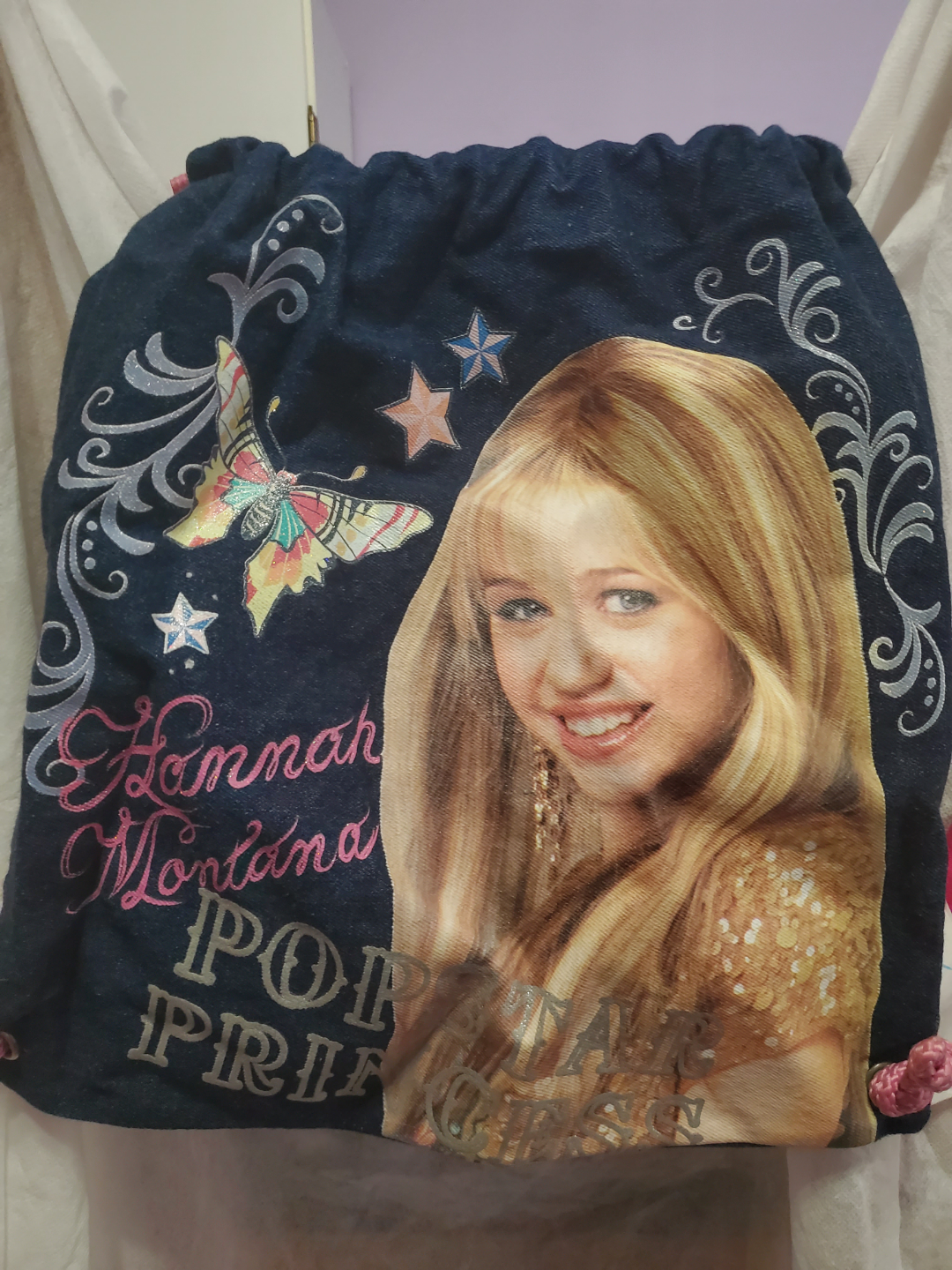 Hannah Montana Pop Star Princess Drawstring Bag