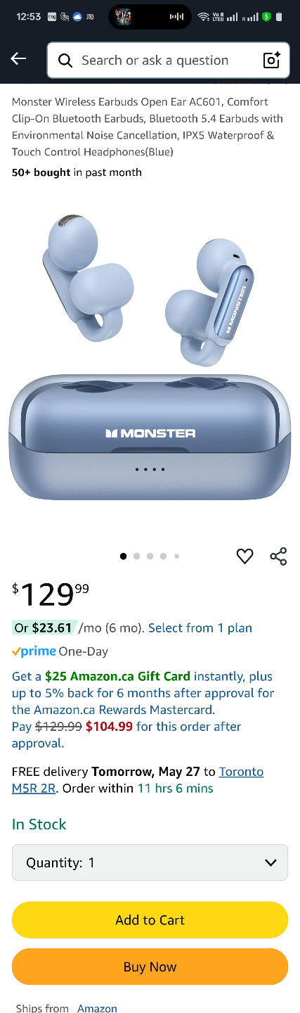 Monster Wireless Earbuds Open Ear AC601 - photo 2