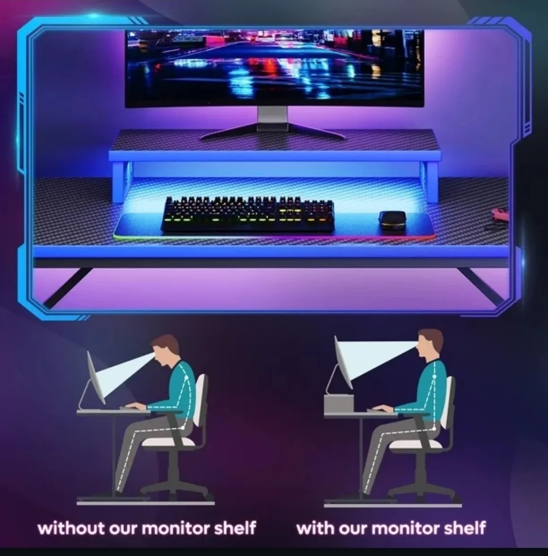 Gaming Desk with Monitor Stand image indicator(3)