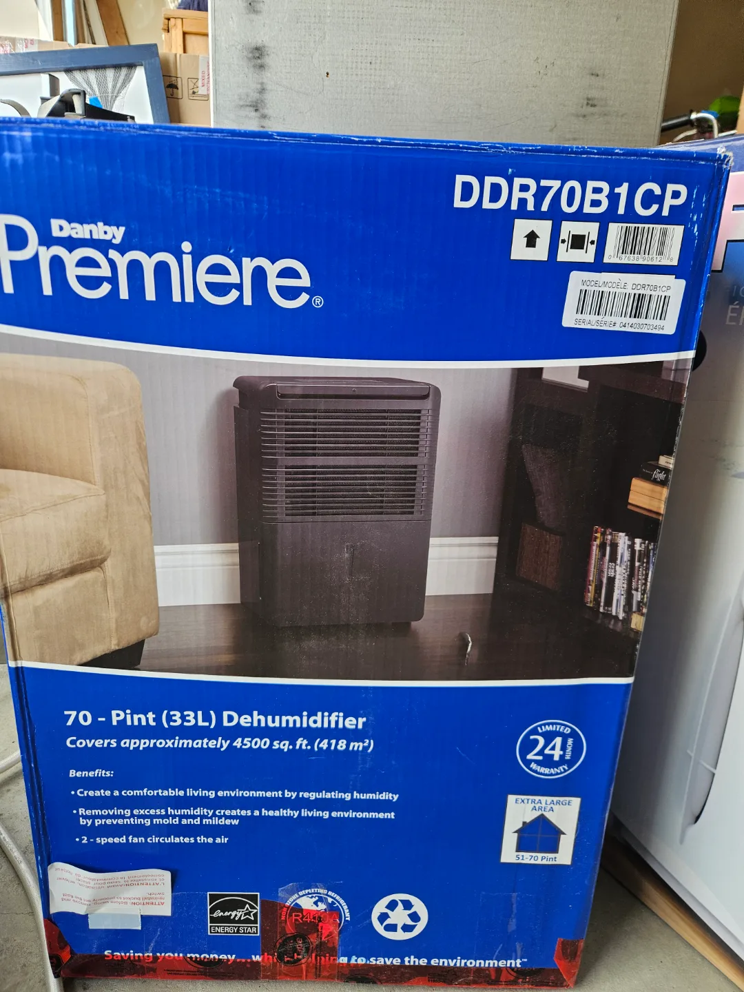 Danby Premiere 70-Pint Dehumidifier thumbnail