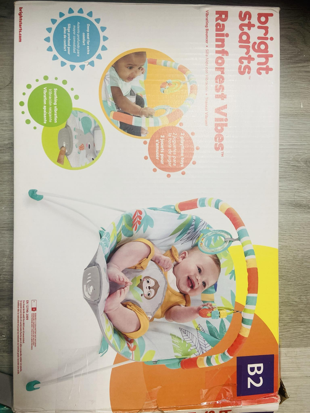 Bright Starts Rainforest Vibes Baby Bouncer - photo 3