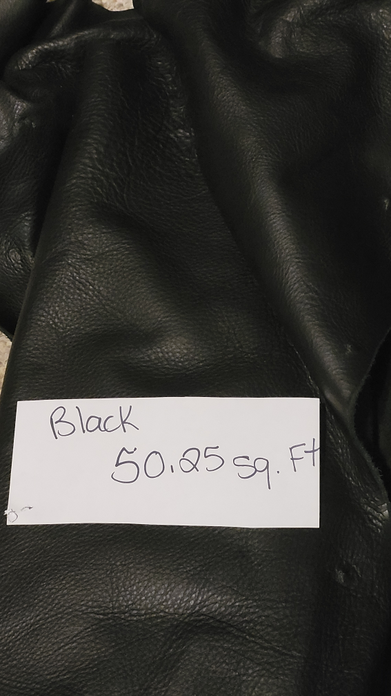 Large Black Leather Hide - 52 sq ft - photo 3