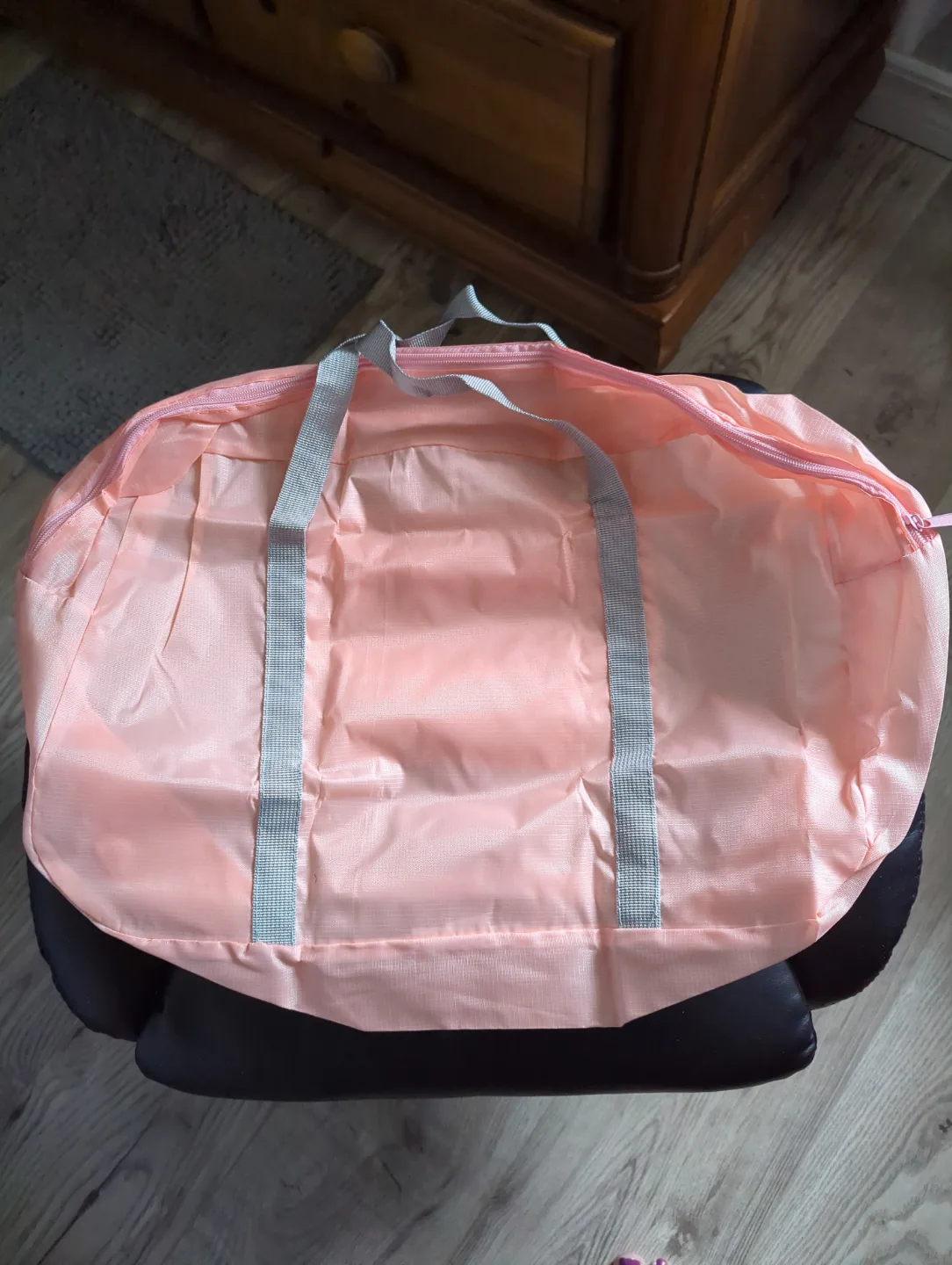 Peach-coloured Foldable Travel Duffle Bag 🏒 thumbnail