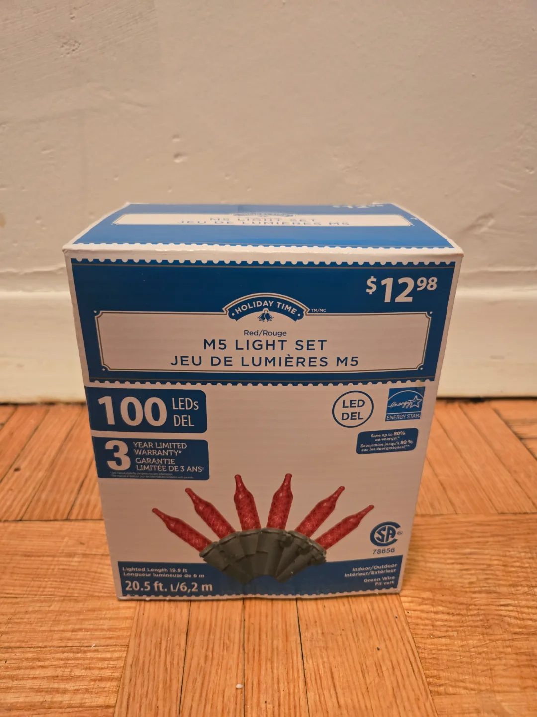 Holiday Time M5 LED Light Set - Red - 100 LEDs - 20.5 ft thumbnail