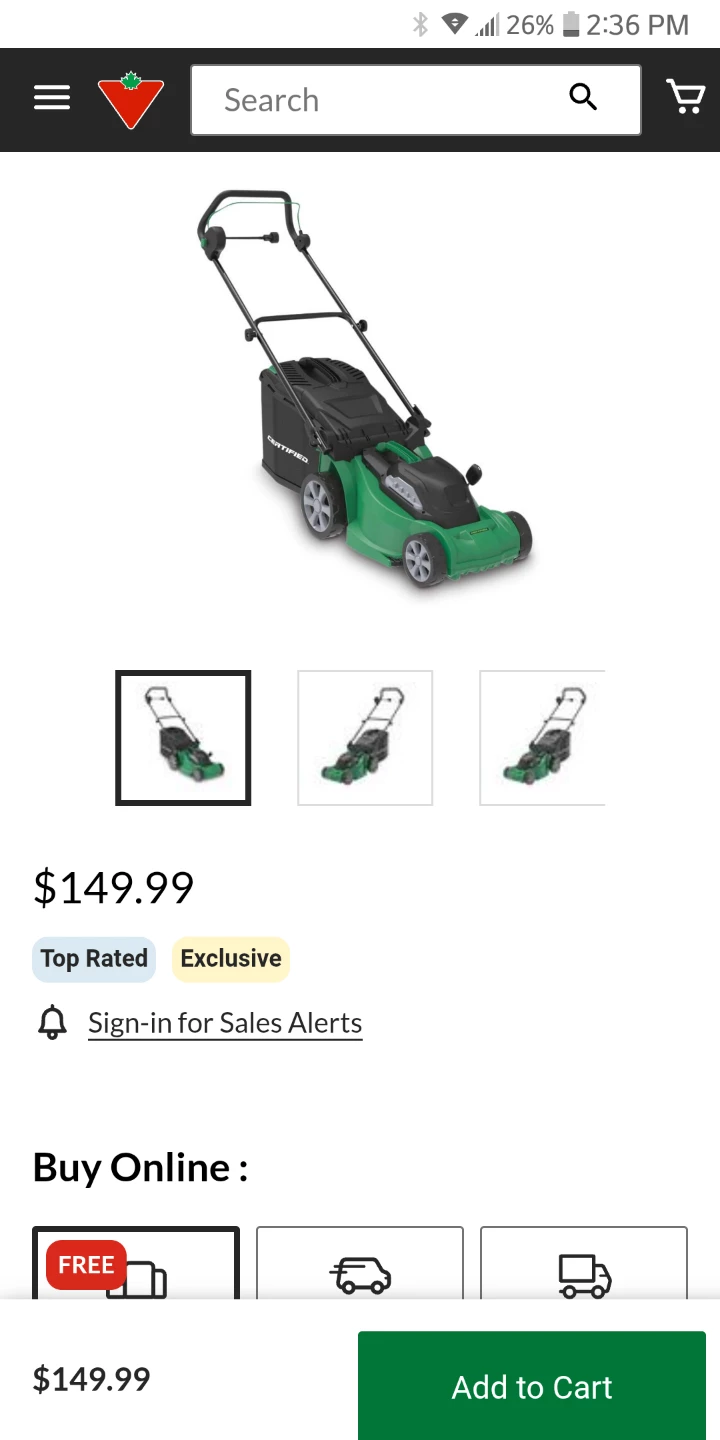 Certified Green Corded Lawn Mower - photo 2