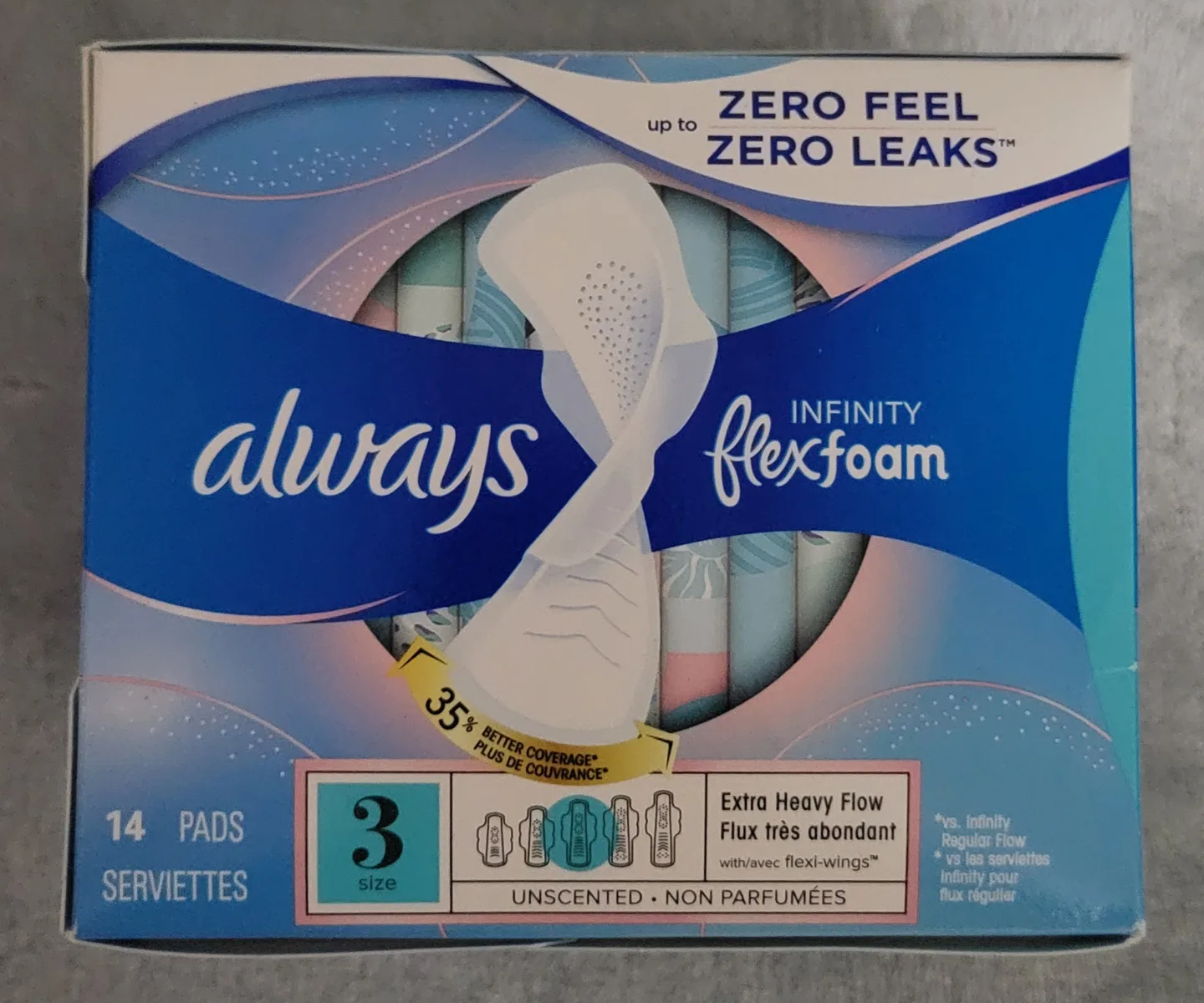 Always Infinity Flexfoam Extra Heavy Flow Pads - Size 3 image indicator(2)