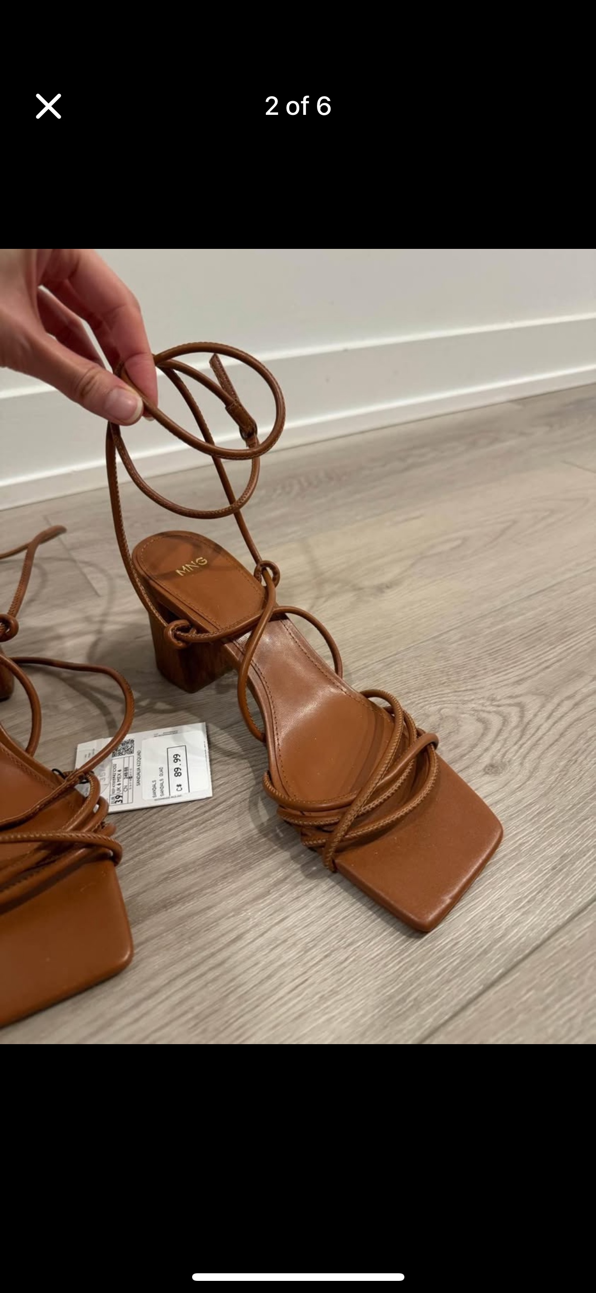 Brand new Mango MNG heeled sandal with straps - photo 2