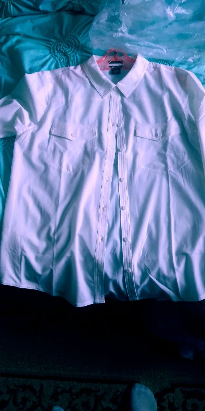 White Button-Down Shirt - Size L thumbnail