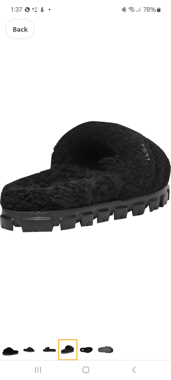 UGG 🧡  Fluff Yeah Slide Sandals - Size 6 - Black