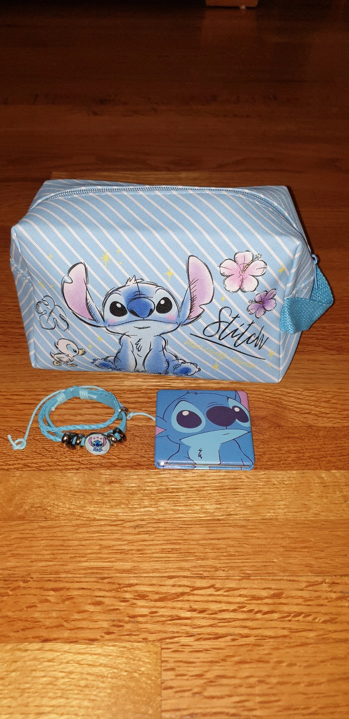 Stitch Makeup Bag, Bracelet, and Compact Mirror Set - photo 3