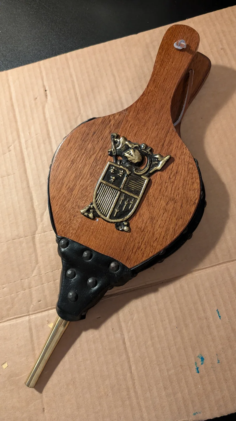 Vintage Wooden and Leather Bellows thumbnail