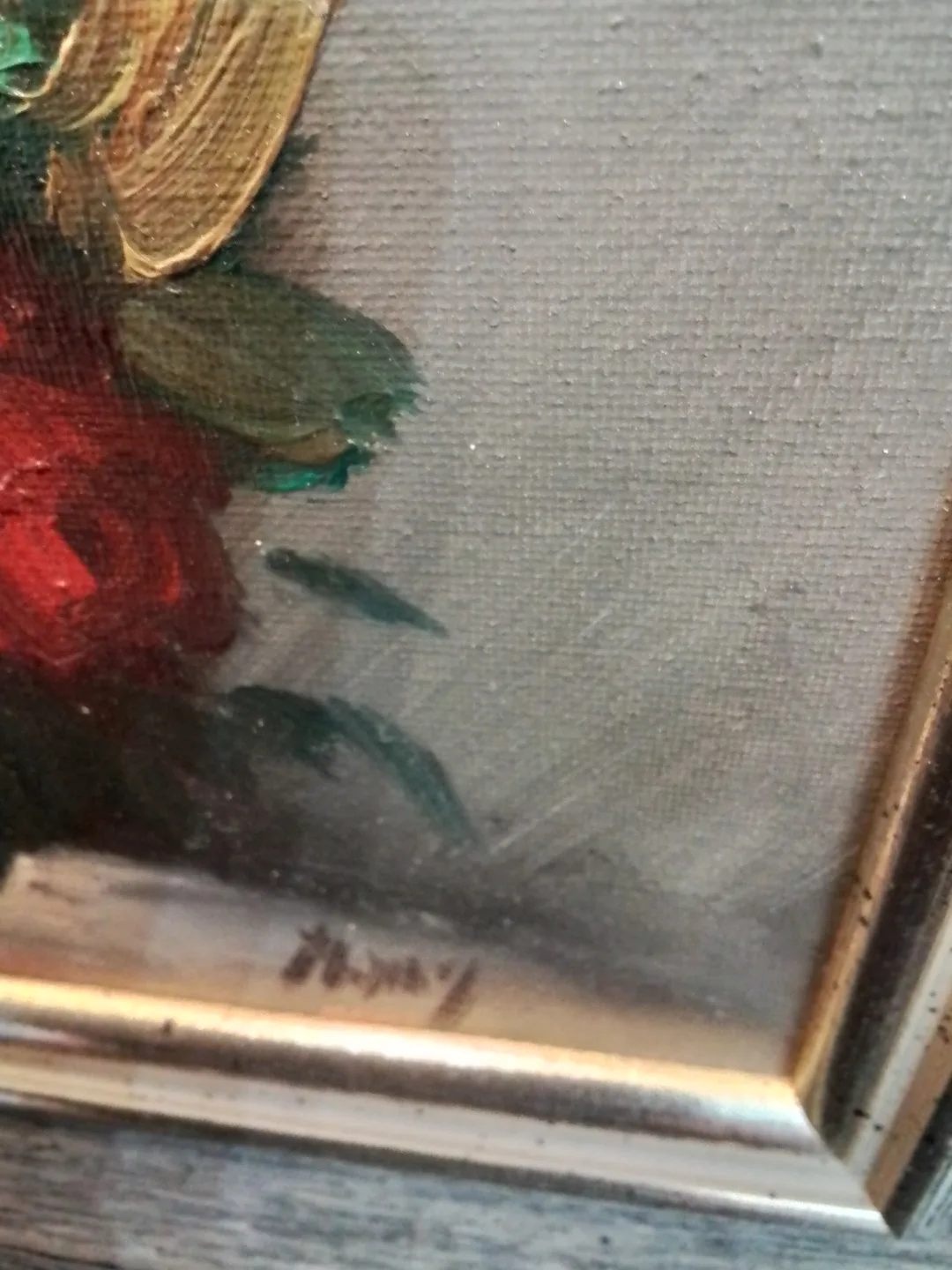 Original Framed Flower Oil Painting by Amy image indicator(3)