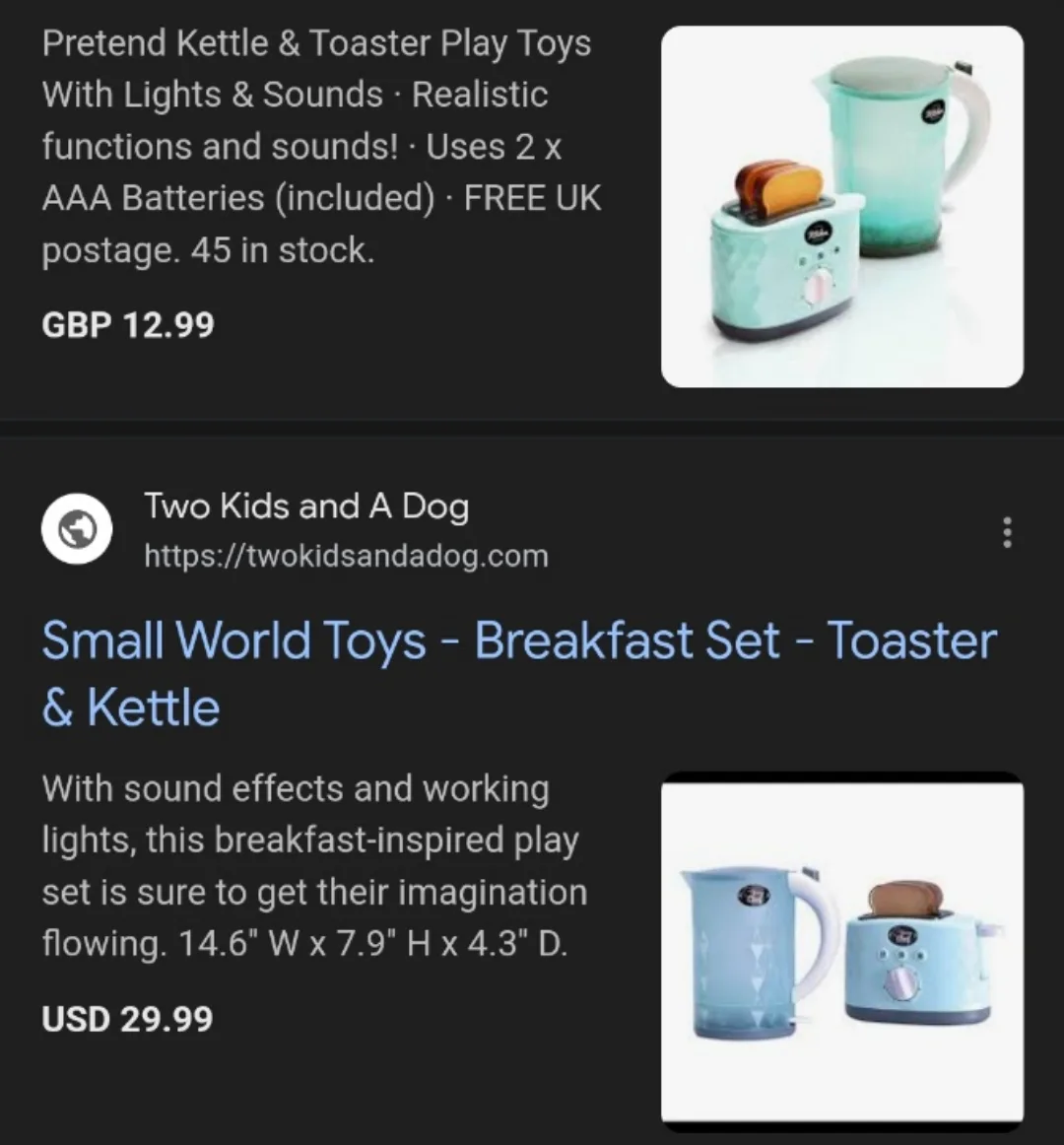 Premium Brand Toy Kettle and Toaster Set 🏒 image indicator(4)