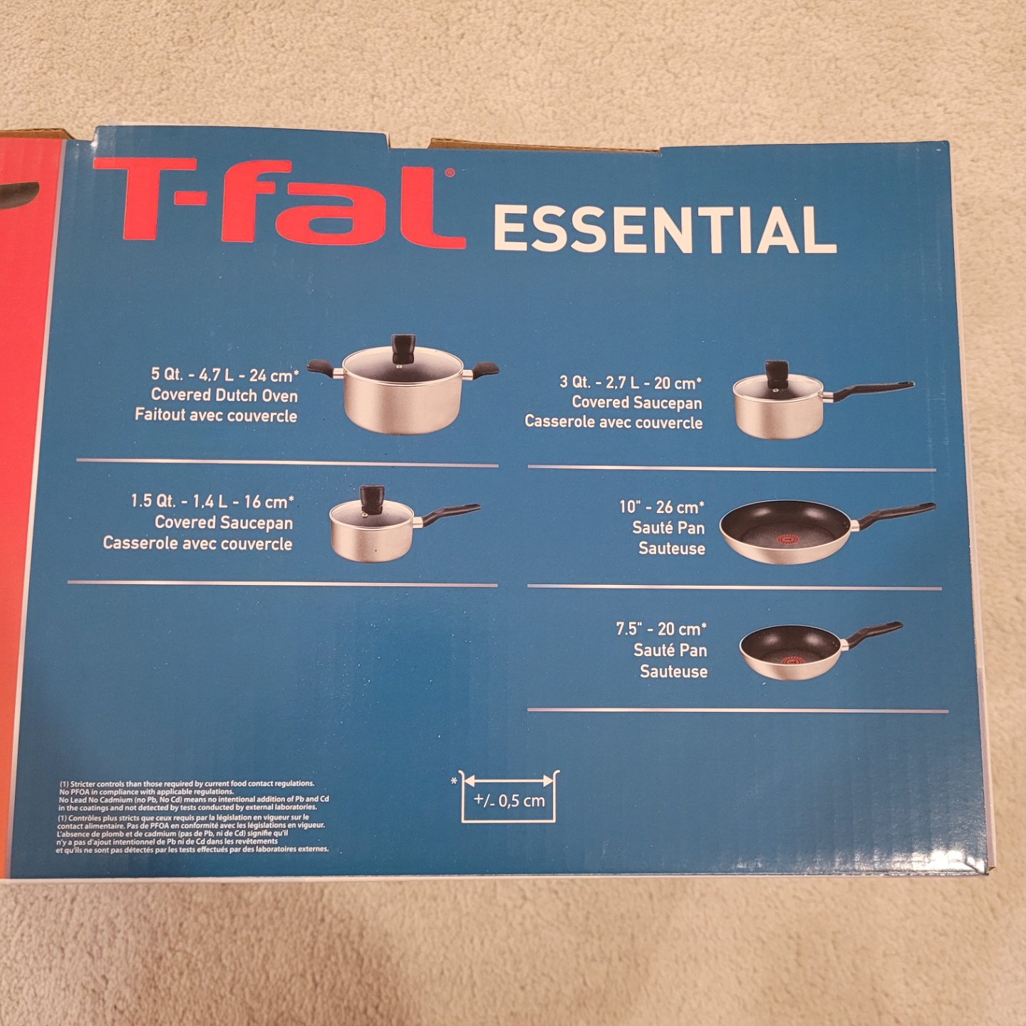 T-fal Essential 8-Piece Cookware Set - Brand New in Box - photo 2