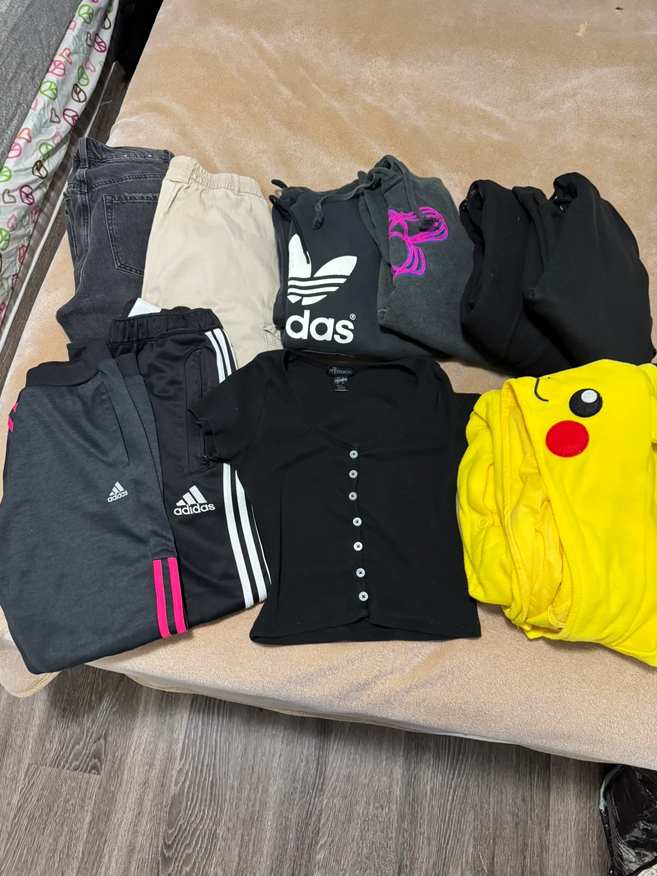 Bundle of  Teens Clothes - Adidas, Pikachu, and More! thumbnail
