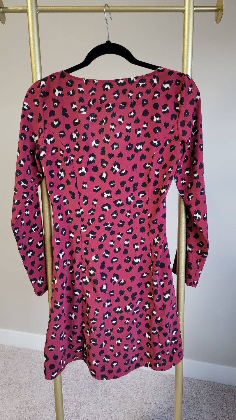 H&M Red Leopard Print Mini Dress - photo 5