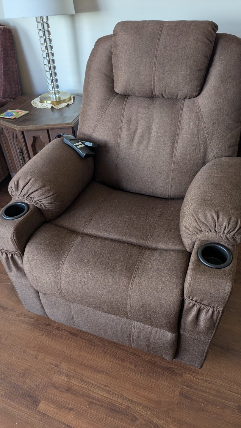 Fully electric brown recliner for elderly or disabled - photo 3
