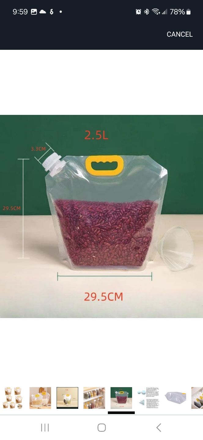 Reusable Food Storage Bags with Spout - photo 3
