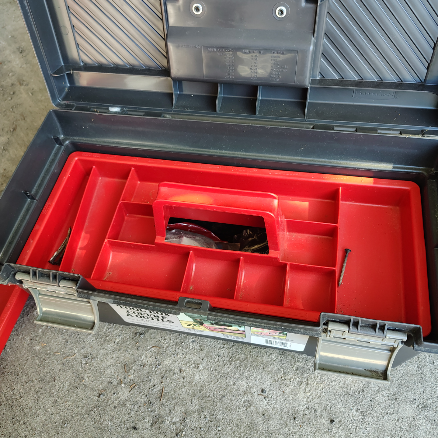 Rubbermaid Roughneck Tool Box with Assorted Tools - photo 3