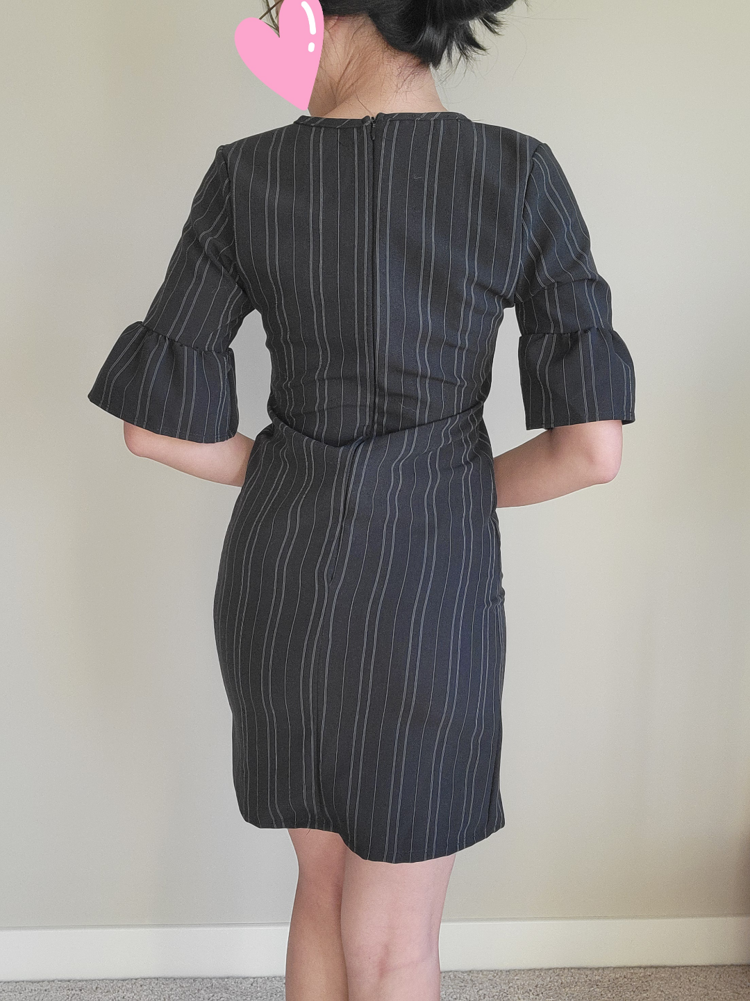Black and White Striped Mini Dress - photo 2