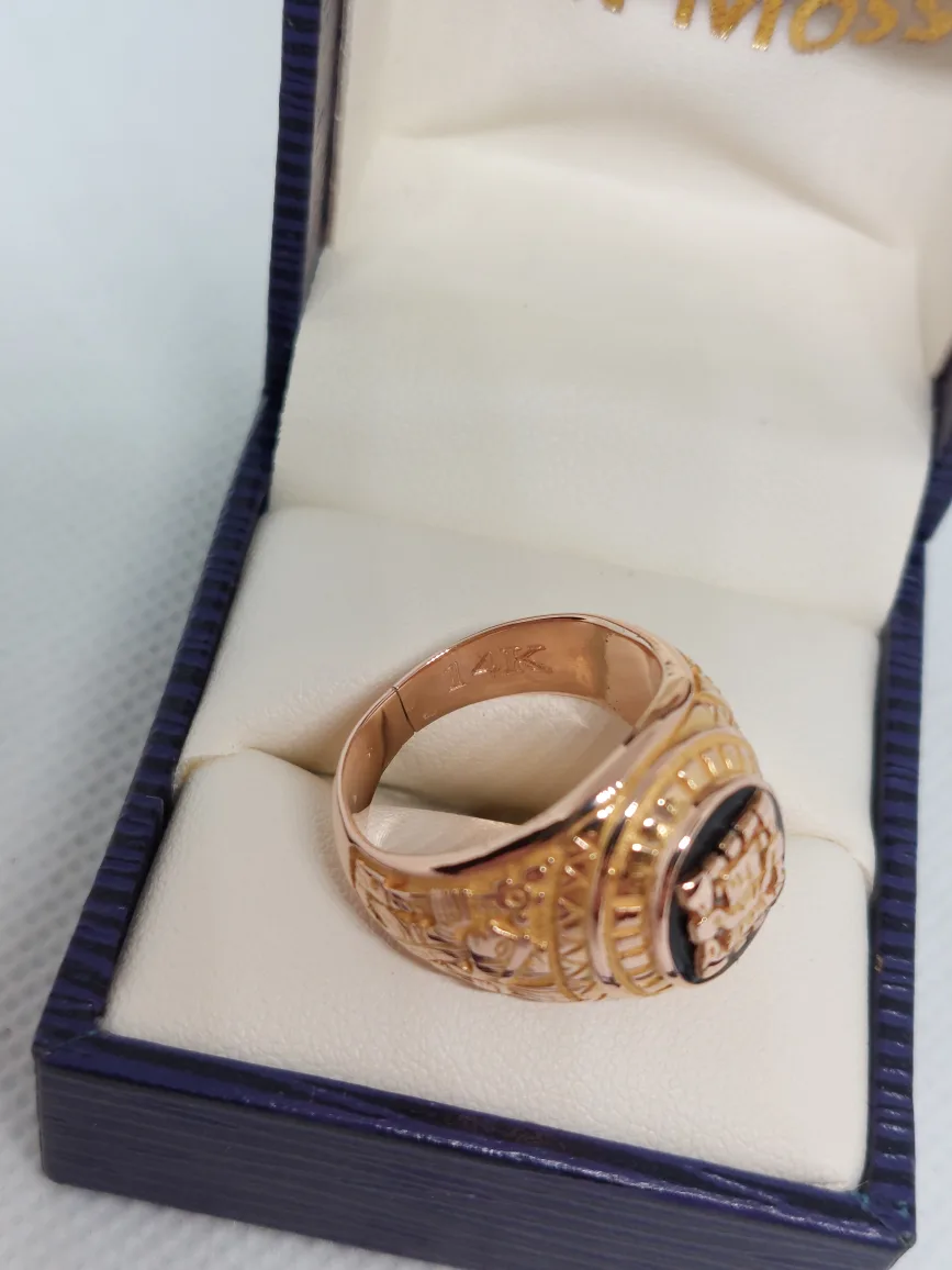 14K Gold Ring Aztec Mayan design image indicator(8)