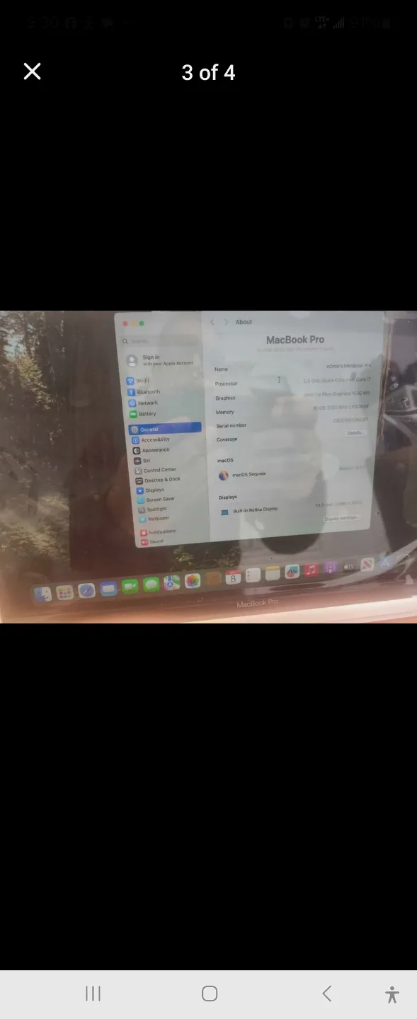 MacBook Pro 13" 2.3ghz quad corei5 16gb 256GAdobe Final Logic Of image indicator(2)