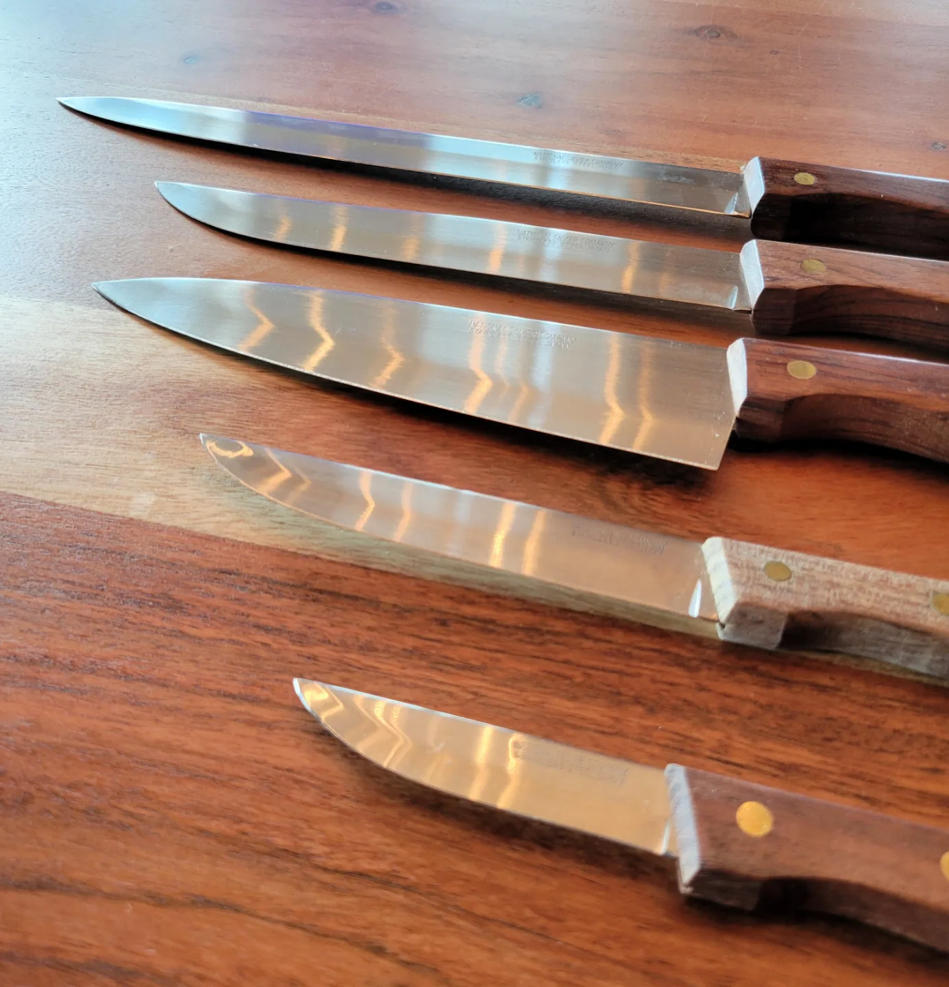 Vintage National Silver Company Knife Block Set - Made In Japan image indicator(4)