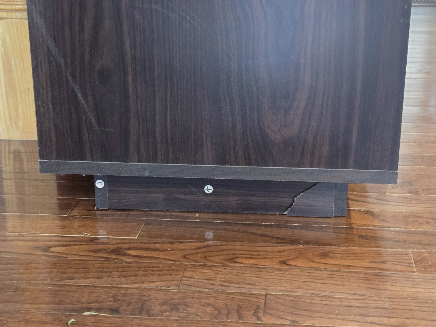 Dark Brown Wooden Cabinet with Glass Doors - photo 2