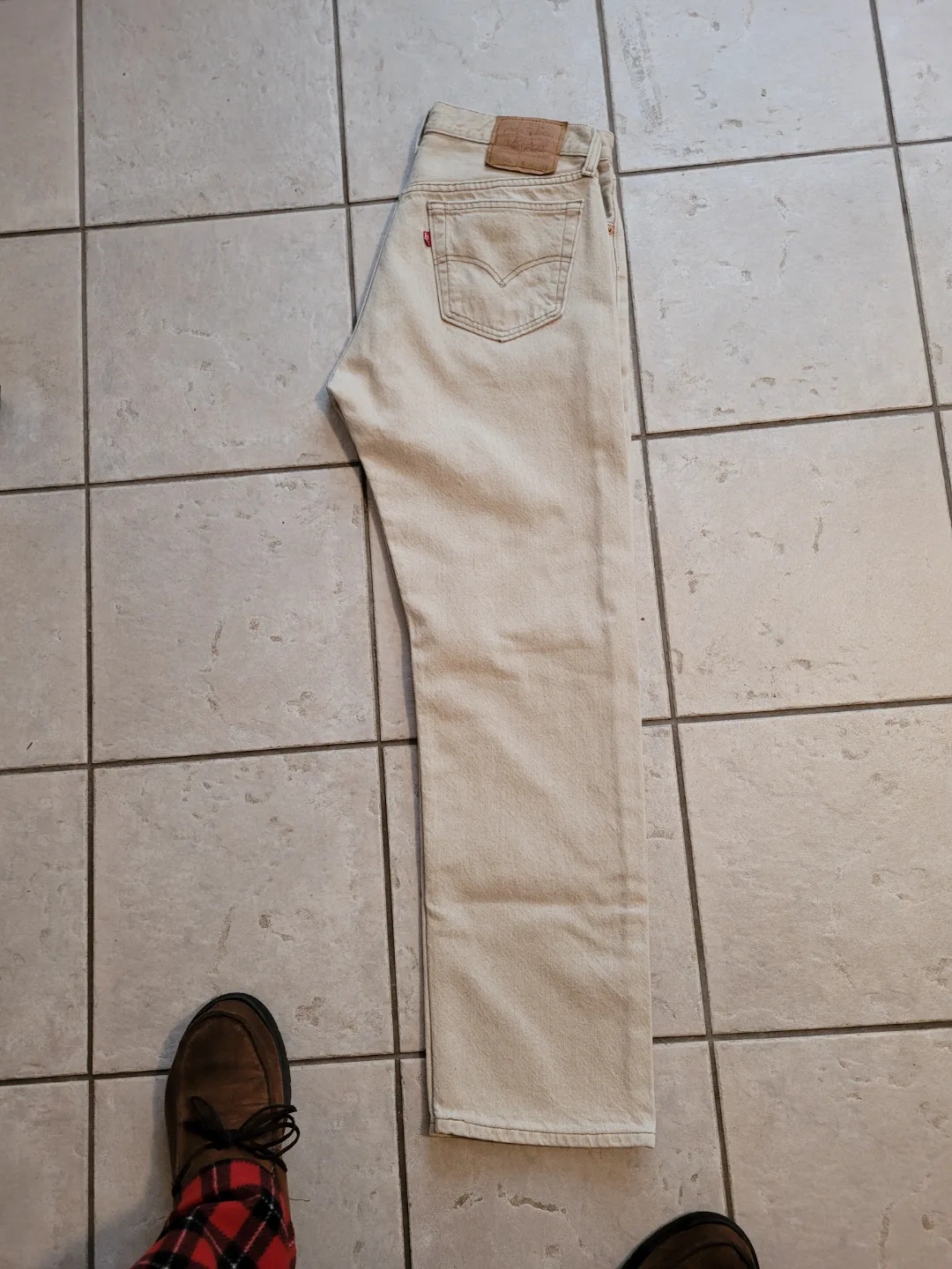 Levi's 505 Jeans - Size 34L x 32 - Beige thumbnail